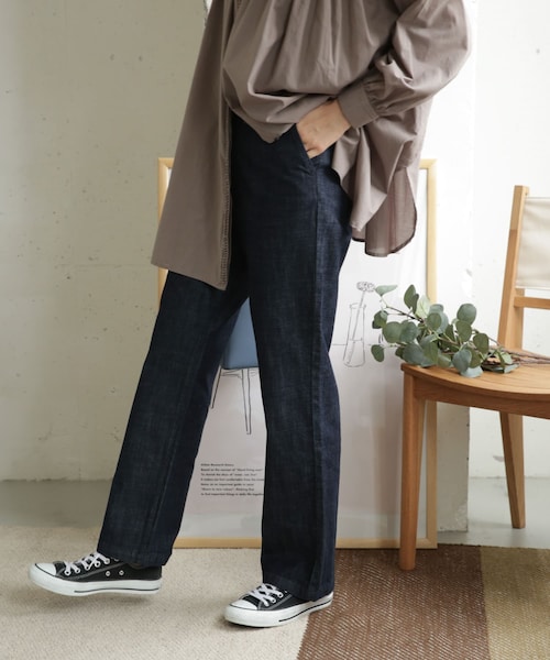 URBAN RESEARCH DOORS(アーバンリサーチドアーズ)の「デニムワイドパンツ(その他・レディース・INDIGO/ONE WASH・36/38/40)」の5枚目の写真