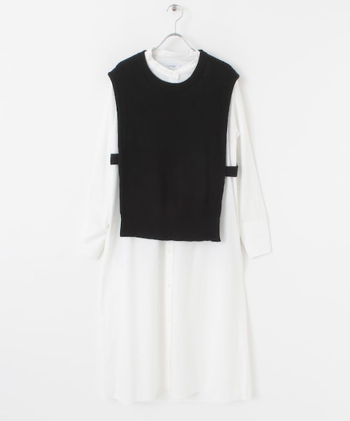 URBAN RESEARCHサニーレーベル　ニットベストxシャツワンピースセット URBAN RESEARCH Sonny Label（アーバンリサーチサニーレーベル