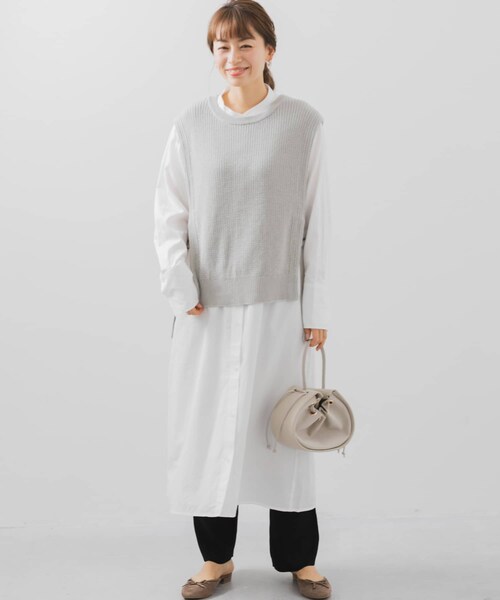 URBAN RESEARCHサニーレーベル　ニットベストxシャツワンピースセット URBAN RESEARCH Sonny Label（アーバンリサーチサニーレーベル