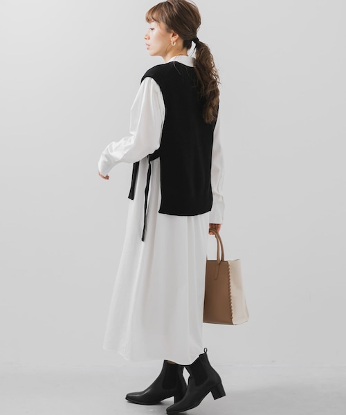 URBAN RESEARCHサニーレーベル　ニットベストxシャツワンピースセット URBAN RESEARCH Sonny Label（アーバンリサーチサニーレーベル