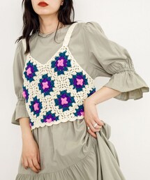 w closet | ★先行予約★カギ針モチーフビスチェ【8月下旬入荷】(トップス)