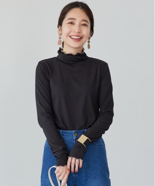 POUR LA FRIME プーラフリーム インナー付ロングコート オレンジ S 