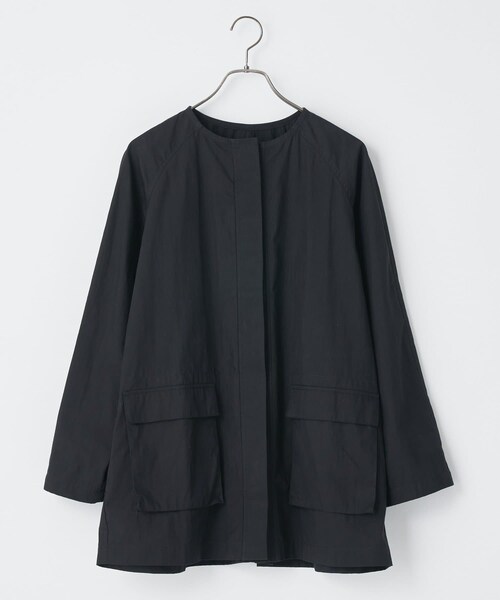 CIAOPANIC（チャオパニック）の「ノーカラーバックギャザーJK（その他アウター・レディース・カーキ/ブラック・F）」の2枚目の写真