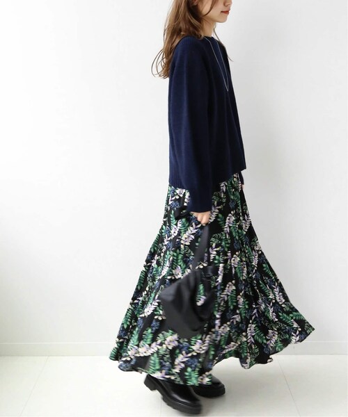 JOURNAL STANDARD relume(ジャーナルスタンダード レリューム)の「《追加予約2》ブラックフローラルマーメイドスカート◆(スカート・グリーン/(030)/フリー/在庫あり)」の11枚目の写真