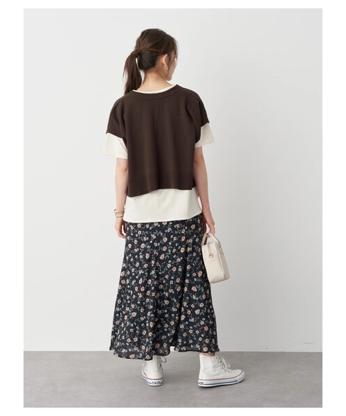 earth music&ecology（アースミュージックアンドエコロジー）の「MildlyロゴTシャツ（トップス・オフホワイト/チャコールグレー/ライトベージュ/ライトパープル・F）」の11枚目の写真