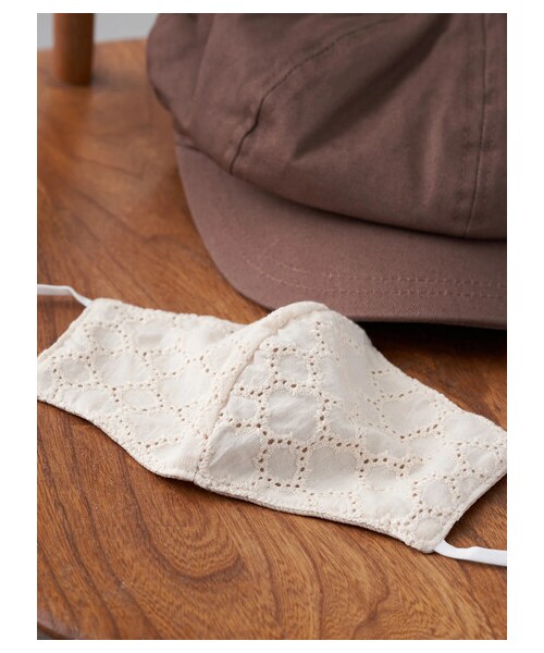 earth music&ecology（アースミュージックアンドエコロジー）の「ツイルキャスケットマスクセット（帽子・ブラック/ライトベージュ/ブラウン・F）」の5枚目の写真