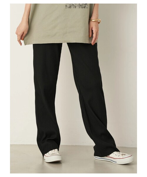 earth music&ecology(アースミュージックアンドエコロジー)の「<WEB限定大きな・小さなサイズ>すきな丈カットリブパンツ(パンツ・ブラック/ブラウン/ミント/エクリュ・XS/L)」の19枚目の写真