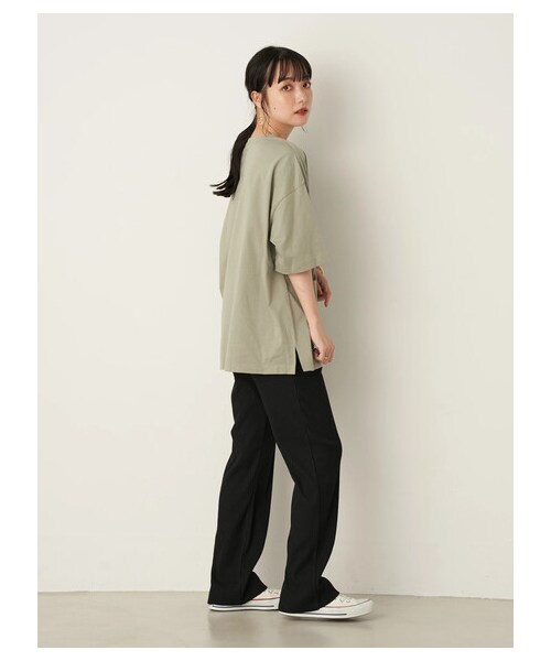 earth music&ecology(アースミュージックアンドエコロジー)の「<WEB限定大きな・小さなサイズ>すきな丈カットリブパンツ(パンツ・ブラック/ブラウン/ミント/エクリュ・XS/L)」の22枚目の写真