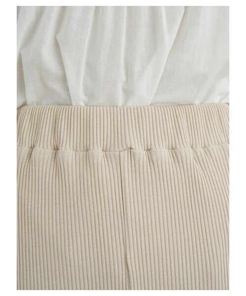 earth music&ecology(アースミュージックアンドエコロジー)の「<WEB限定大きな・小さなサイズ>すきな丈カットリブパンツ(パンツ・ブラック/ブラウン/ミント/エクリュ・XS/L)」の4枚目の写真