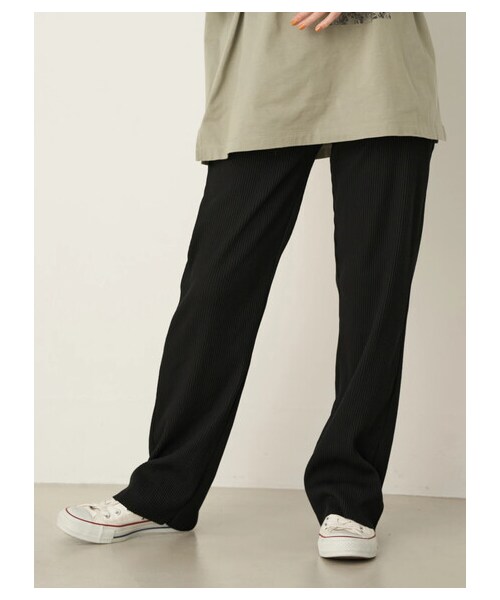 earth music&ecology(アースミュージックアンドエコロジー)の「<WEB限定大きな・小さなサイズ>すきな丈カットリブパンツ(パンツ・ブラック/ブラウン/ミント/エクリュ・XS/L)」の18枚目の写真