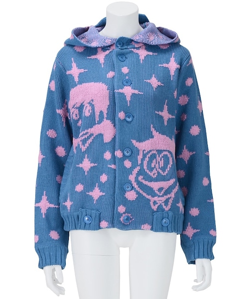 Ne-net（ネネット）の「夢いっぱいニット / コート（ジャケット/アウター・レディース・off white/blue/navy・02）」の2枚目の写真