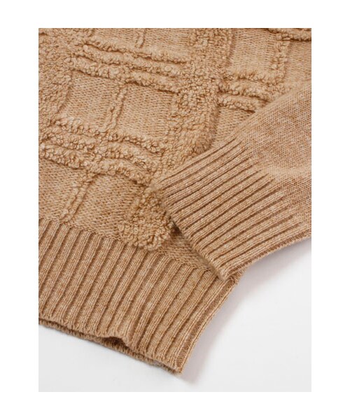 w closet(ダブルクローゼット)の「アンゴラ混チェック柄ニットプルオーバー(トップス・レディース・ベージュ/サックス/チャコール・FREE)」の9枚目の写真