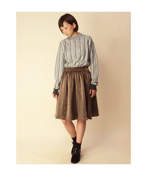 w closet（ダブルクローゼット）の「12Gストライプハイネックプルオーバー（トップス・レディース・グレー/グリーン/ブラック・FREE）」の13枚目の写真