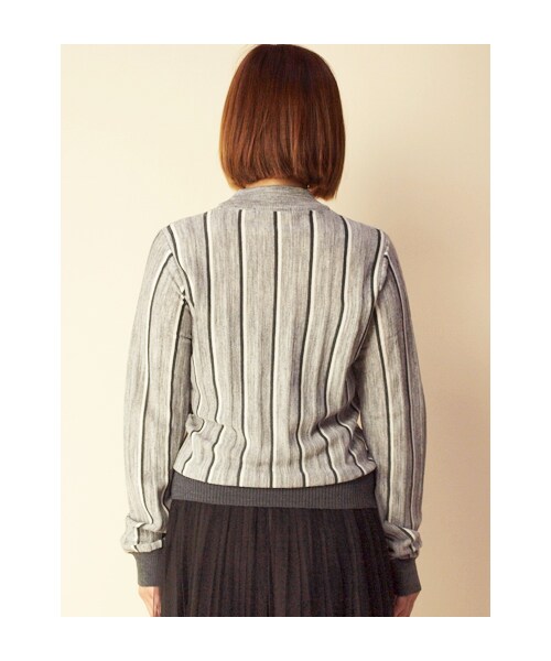 w closet（ダブルクローゼット）の「12Gストライプハイネックプルオーバー（トップス・レディース・グレー/グリーン/ブラック・FREE）」の6枚目の写真