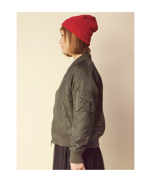 w closet（ダブルクローゼット）の「MA-1ブルゾン（トップス・レディース・カーキ/ネイビー・FREE）」の4枚目の写真