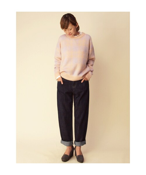 w closet（ダブルクローゼット）の「10ozスラブインディゴデニムボーイフレンドパンツ（パンツ・レディース・ブルー/ワンウォッシュ・FREE）」の10枚目の写真