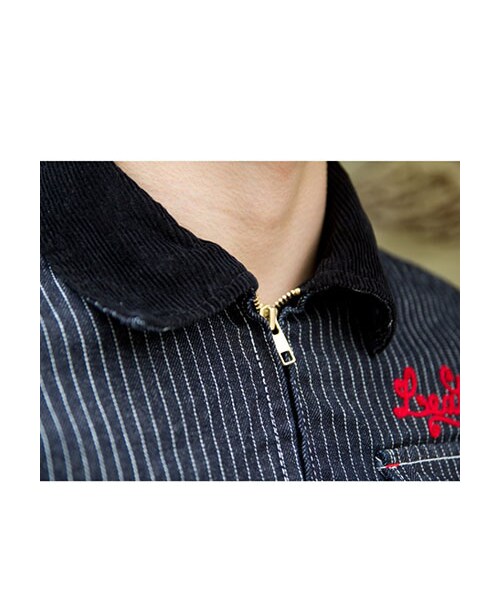 LEATA(リータ)の「LEATA "H.I.A.T." PIN STRIPED DENIM WORK JACKET(ジャケット/アウター・メンズ・기타・M/L/XL)」の2枚目の写真