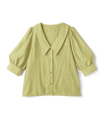GRL | しわ加工パワショルピューリタンカラーブラウス(シャツ/ブラウス)