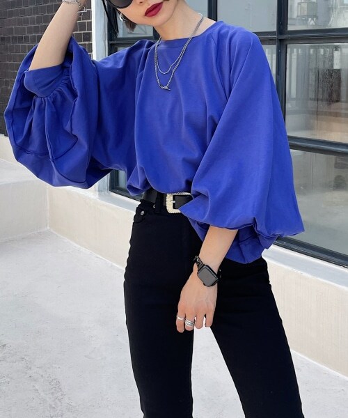 PAGEBOY（ページボーイ）の「【WEB先行予約】オニスリーブLS（トップス・レディース・オフホワイト/ブラック/グレージュ/グリーン/アクア・F）」の15枚目の写真