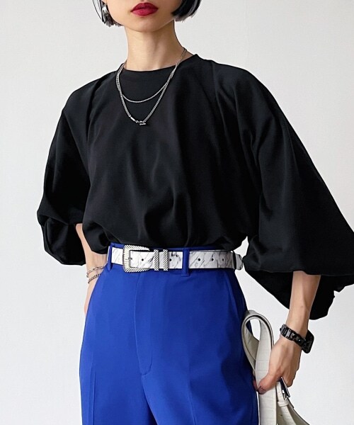 PAGEBOY（ページボーイ）の「【WEB先行予約】オニスリーブLS（トップス・レディース・オフホワイト/ブラック/グレージュ/グリーン/アクア・F）」の10枚目の写真