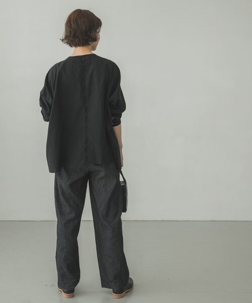 かぐれ（カグレ）の「コットンピンタックブラウス（その他・レディース・OFF WHITE/BLACK・FREE）」の15枚目の写真