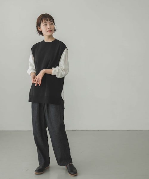 かぐれ(カグレ)の「コットンデニムイージーパンツ(その他・レディース・NATURAL/INDIGO・FREE)」の3枚目の写真