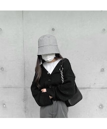 ショート ニットカーディガン