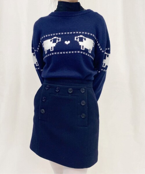 Charles Chaton（シャルルシャトン）の「marine ミニスカート（スカート・ネイビー/(040)/34/在庫あり/36/在庫なし）」の2枚目の写真