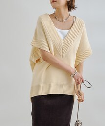 DouDou | 深Vニットベスト(ベスト)