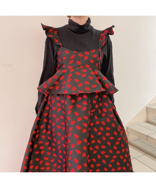 lilLilly（リルリリー）の「チューリップジャガードトップス（トップス・レディース・PINK/RED）」の19枚目の写真