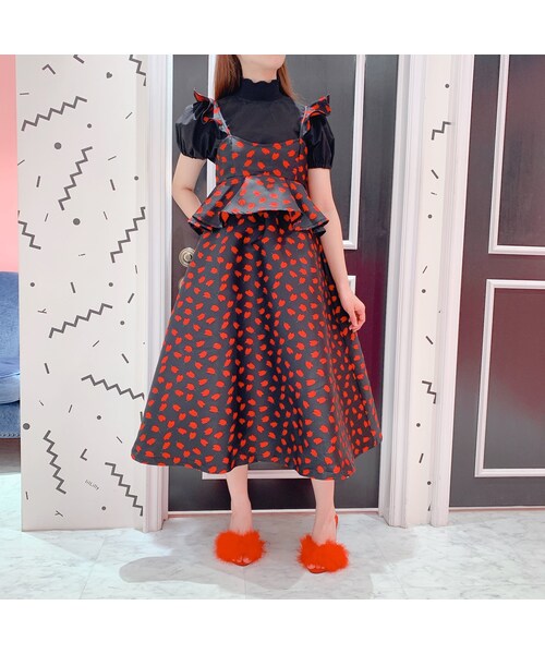 lilLilly（リルリリー）の「チューリップジャガードトップス（トップス・レディース・PINK/RED）」の12枚目の写真