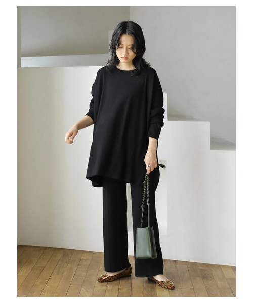 AMERICAN HOLIC（アメリカンホリック）の「センタータックニットパンツ（パンツ・アイボリー/キャメル/ブラック・S/M/L）」の12枚目の写真