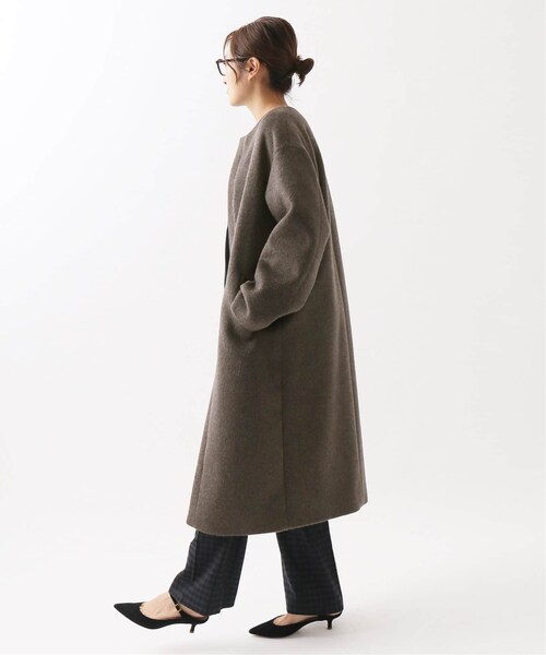 IENA（イエナ）の「ラムウールノーカラーロングコート◆（その他・グレー/34/36/38）」の11枚目の写真