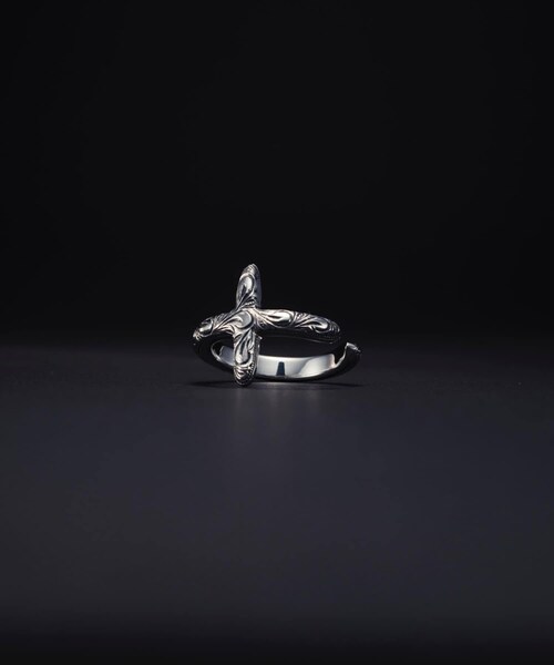 Engraved Cross Ring
