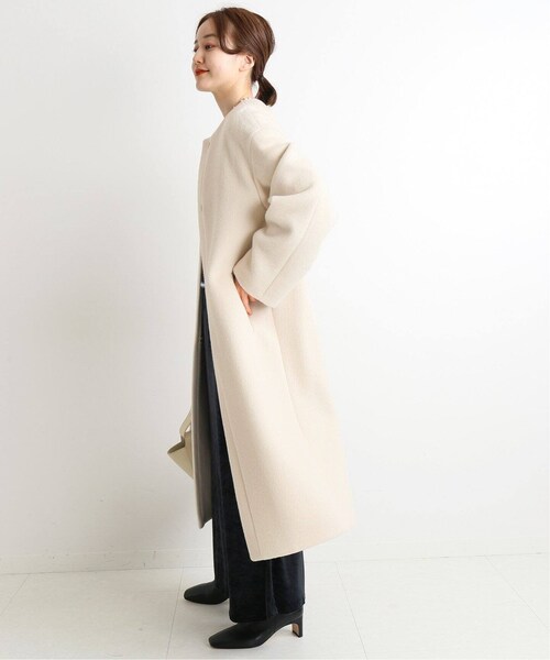 IENA（イエナ）の「ラムウールノーカラーロングコート◇（）」 - WEAR