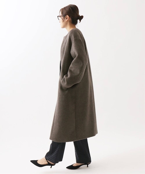 IENA（イエナ）の「ラムウールノーカラーロングコート◇（）」 - WEAR
