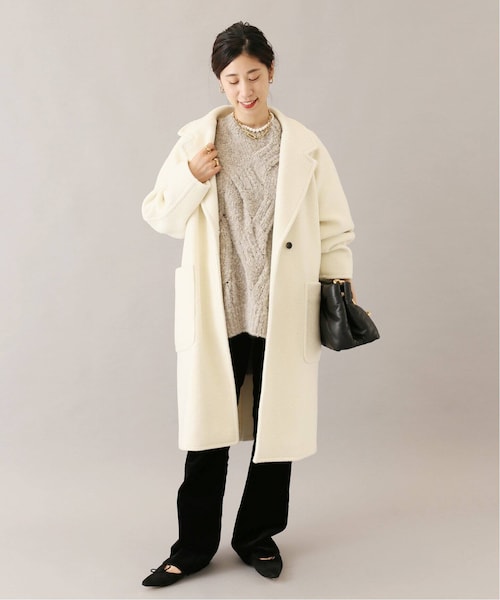 VERMEIL par ienaヴェルメイユ　イエナワッフルウールニットコート VERMEIL par ienaヴェルメイユ イエナワッフルウールニットコート