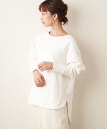 COLLAGE GALLARDAGALANTE（コラージュガリャルダガランテ）の「キルティング裏毛プルオーバー（Tシャツ/カットソー）」