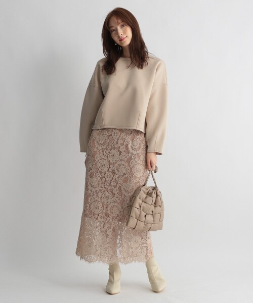 Andemiu（アンデミュウ）の「ペンシルレーススカート（スカート・ブラウン/ベージュ/ブルー・S/M）」の8枚目の写真