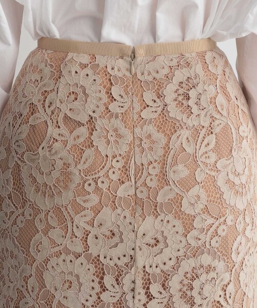 Andemiu（アンデミュウ）の「ペンシルレーススカート（スカート・ブラウン/ベージュ/ブルー・S/M）」の16枚目の写真