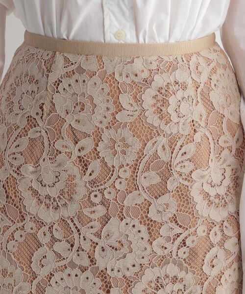 Andemiu（アンデミュウ）の「ペンシルレーススカート（スカート・ブラウン/ベージュ/ブルー・S/M）」の14枚目の写真