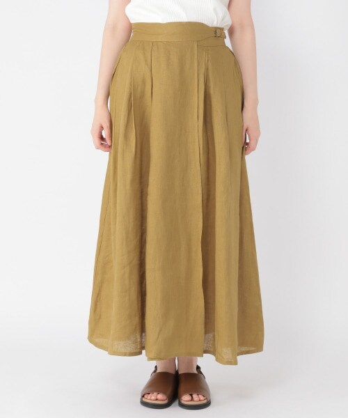studio CLIP(スタディオクリップ)の「リネン100グルカタックスカート(スカート・ブラック/イエロー/グリーン・M/L)」の20枚目の写真
