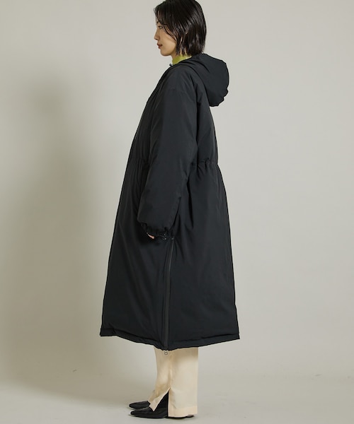 新品同様使用感無し✩本物✩ダウンコート✩フード取り外し可能✩鹿革✩レザー✩柔らか NANGA×TACOMA FUJI RECORDS ナンガ×タコマフジレコード