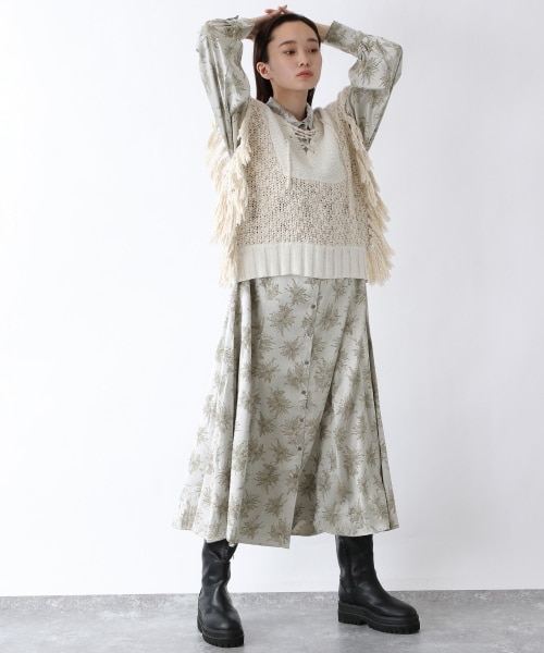 Lepidos レピドス♡ジャガードフラワー ワンピース Lepidos＞ジャガードフラワー ワンピース