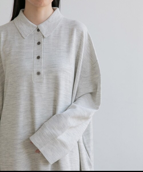 LOWRYS FARM(ローリーズファーム)の「POLO KNIT ONE PIECE(ワンピース/ドレス・ブラック/グレー/ピンク・F)」の10枚目の写真