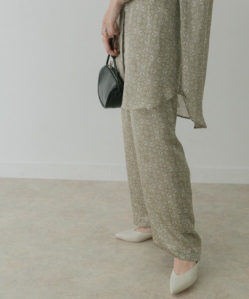 KBF+（ケービーエフプラス）の「KBF+ ダマスクプリントパンツ（その他・レディース・Y.GREEN/PURPLE・one）」の8枚目の写真