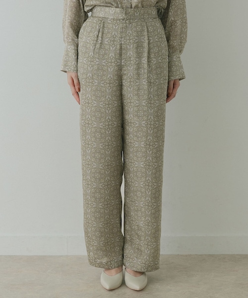 KBF+（ケービーエフプラス）の「KBF+ ダマスクプリントパンツ（その他・レディース・Y.GREEN/PURPLE・one）」の19枚目の写真