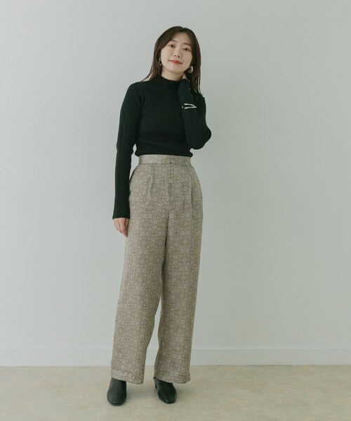 KBF+（ケービーエフプラス）の「KBF+ ダマスクプリントパンツ（その他・レディース・Y.GREEN/PURPLE・one）」の6枚目の写真