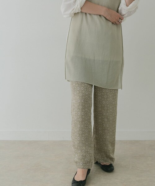 KBF+（ケービーエフプラス）の「KBF+ ダマスクプリントパンツ（その他・レディース・Y.GREEN/PURPLE・one）」の9枚目の写真