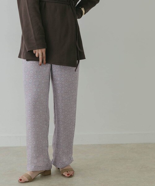 KBF+（ケービーエフプラス）の「KBF+ ダマスクプリントパンツ（その他・レディース・Y.GREEN/PURPLE・one）」の17枚目の写真